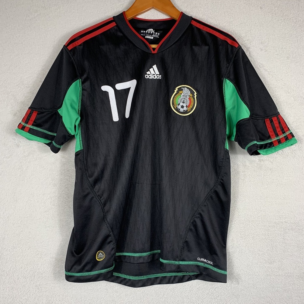Mexico National Team Jersey Mens Large Black Soccer Adidas Climacool Giovani 17